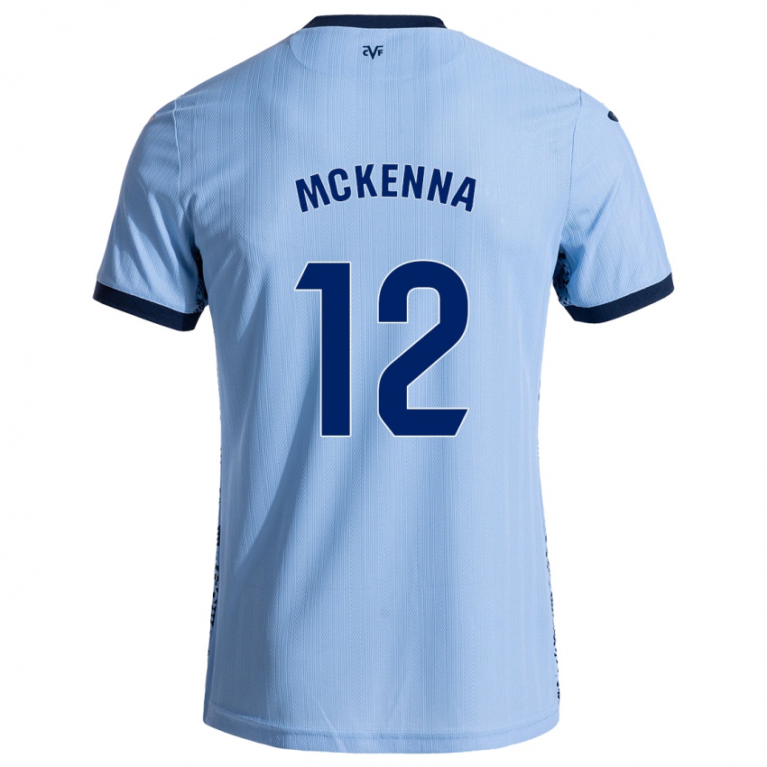 Niño Camiseta Kayla Mckenna #12 Azul Cielo 2ª Equipación 2024/25 La Camisa Argentina