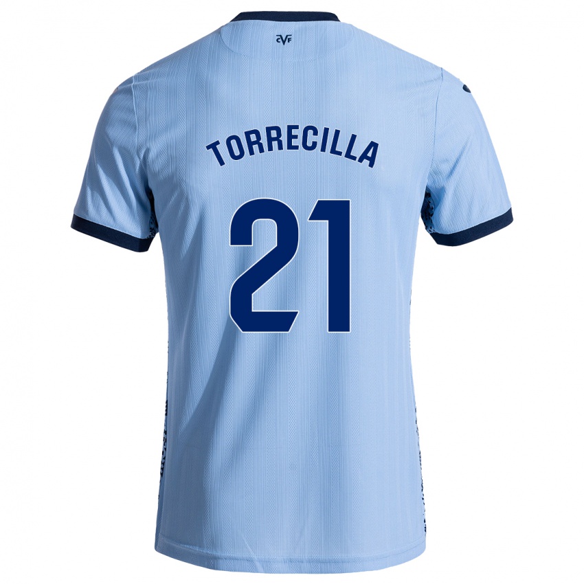 Niño Camiseta Virginia Torrecilla #21 Azul Cielo 2ª Equipación 2024/25 La Camisa Argentina