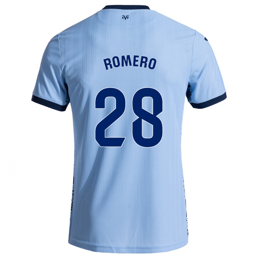 Niño Camiseta María Romero #28 Azul Cielo 2ª Equipación 2024/25 La Camisa Argentina