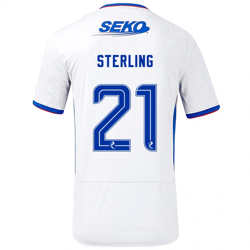 Niño Camiseta Dujon Sterling #21 Blanco Azul 2ª Equipación 2024/25 La Camisa Argentina