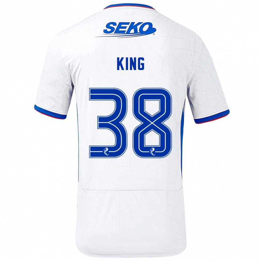 Niño Camiseta Leon King #38 Blanco Azul 2ª Equipación 2024/25 La Camisa Argentina