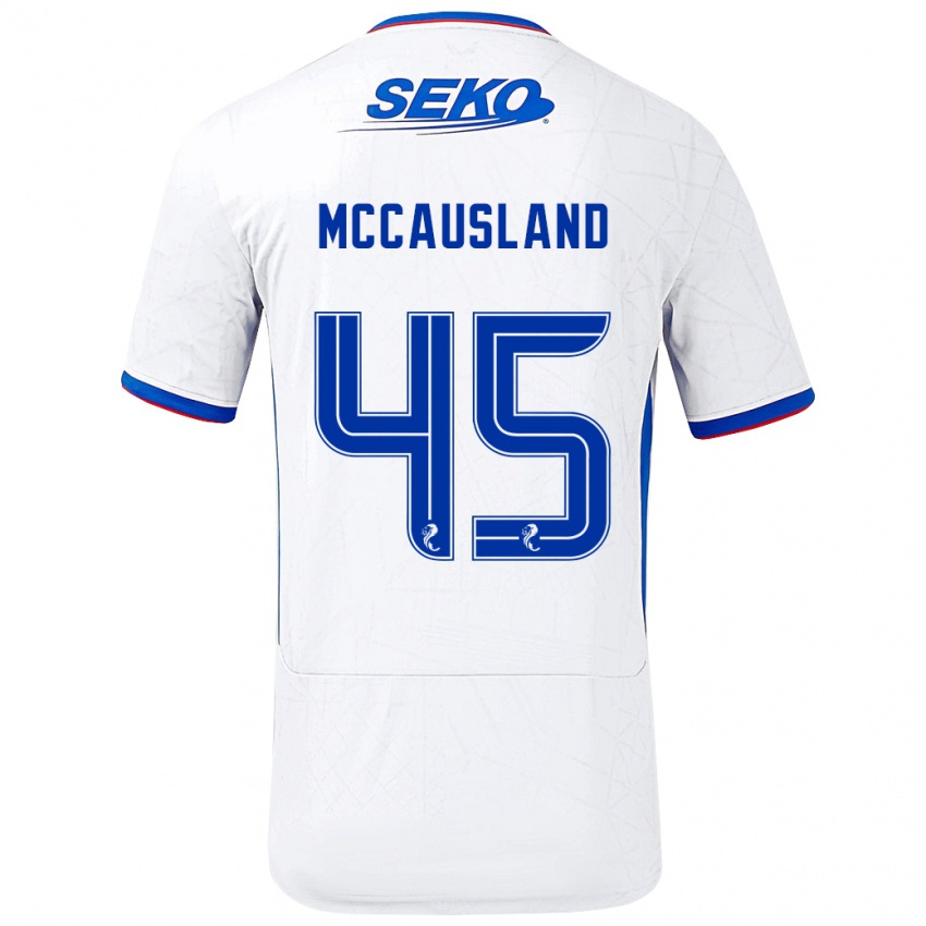 Niño Camiseta Ross Mccausland #45 Blanco Azul 2ª Equipación 2024/25 La Camisa Argentina