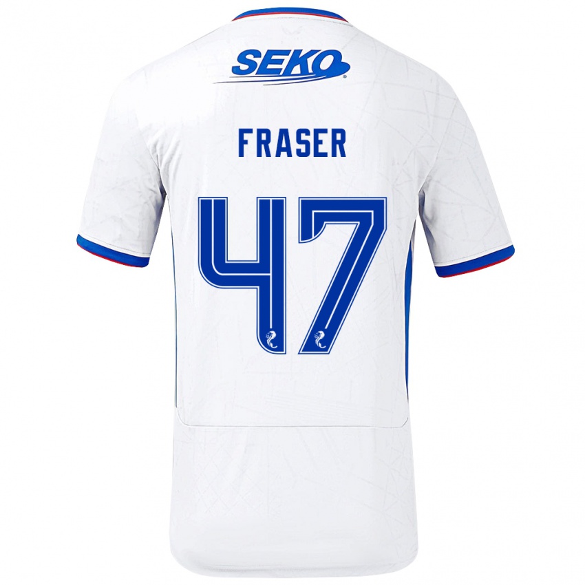 Niño Camiseta Robbie Fraser #47 Blanco Azul 2ª Equipación 2024/25 La Camisa Argentina