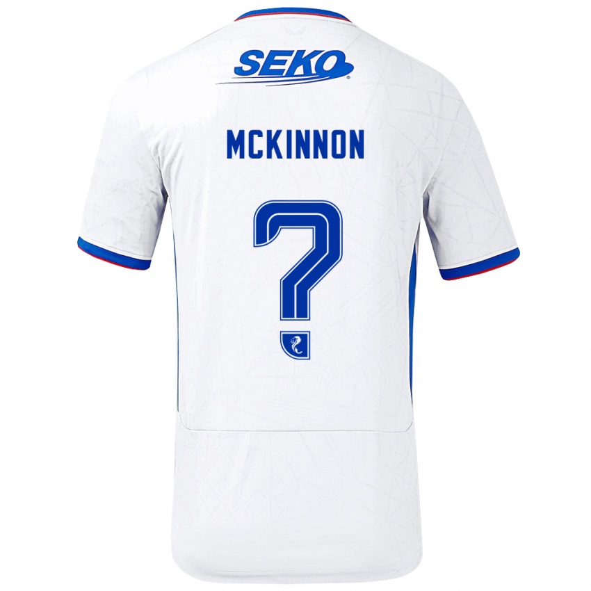 Niño Camiseta Cole Mckinnon #0 Blanco Azul 2ª Equipación 2024/25 La Camisa Argentina