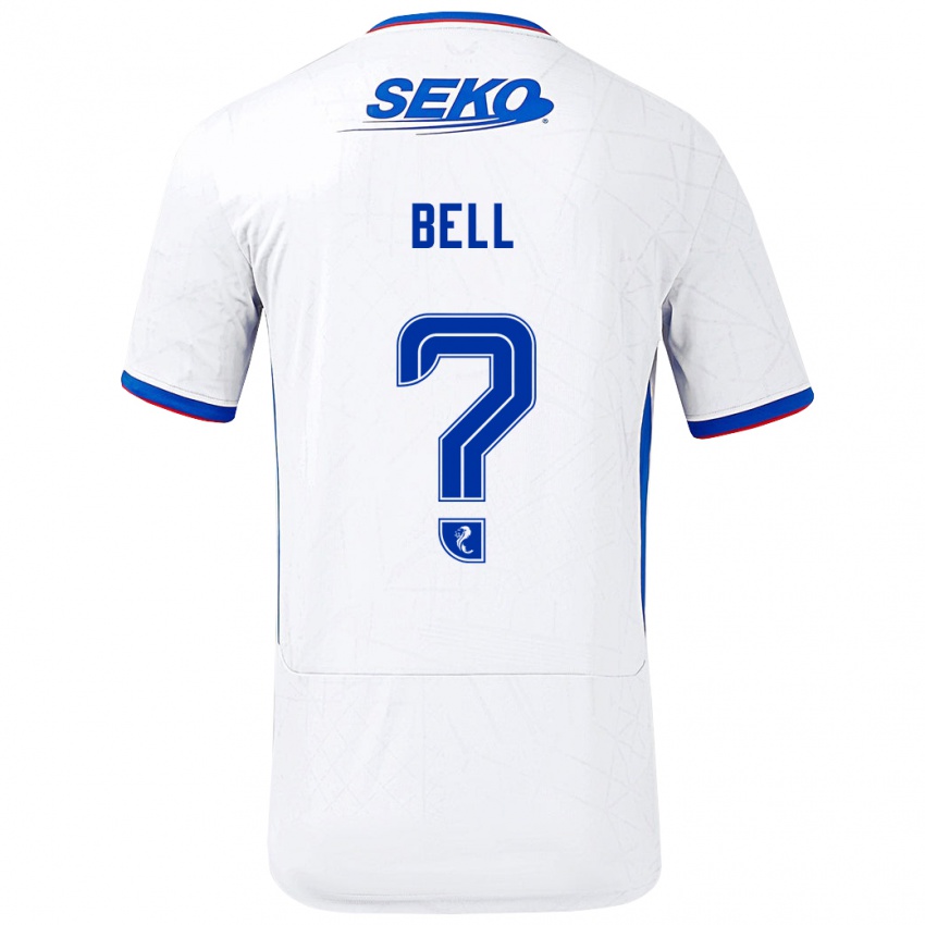 Niño Camiseta Cameron Bell #0 Blanco Azul 2ª Equipación 2024/25 La Camisa Argentina