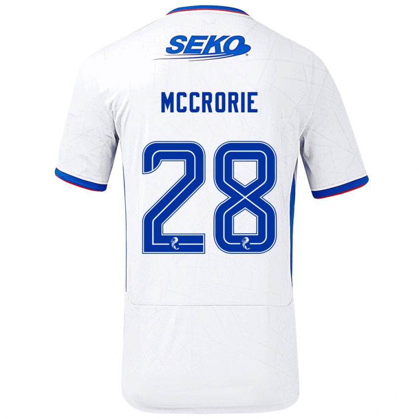 Niño Camiseta Robby Mccrorie #28 Blanco Azul 2ª Equipación 2024/25 La Camisa Argentina