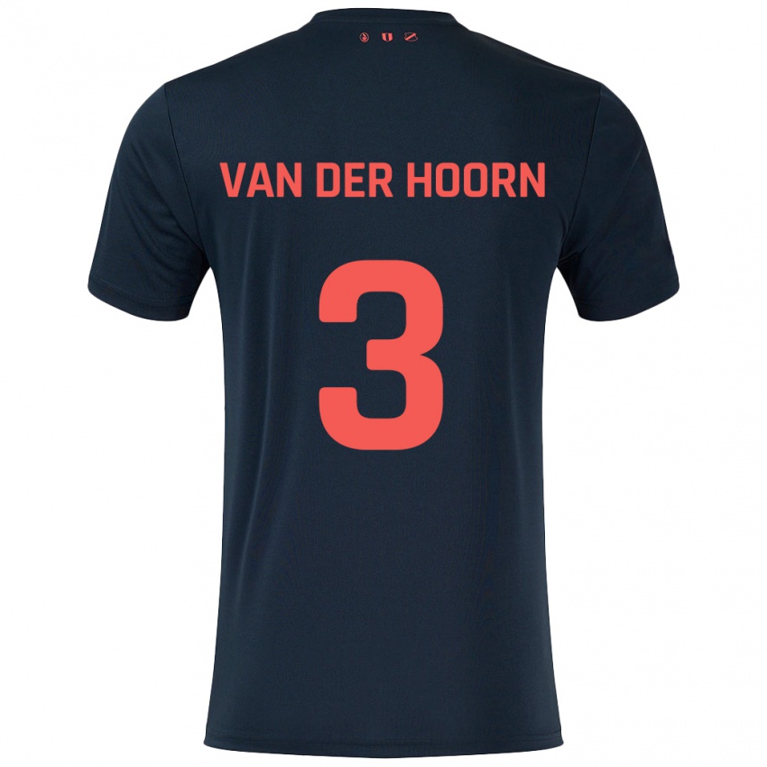 Niño Camiseta Mike Van Der Hoorn #3 Negro Rojo 2ª Equipación 2024/25 La Camisa Argentina