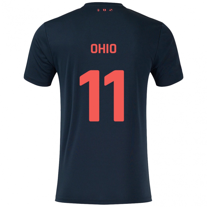 Niño Camiseta Noah Ohio #11 Negro Rojo 2ª Equipación 2024/25 La Camisa Argentina