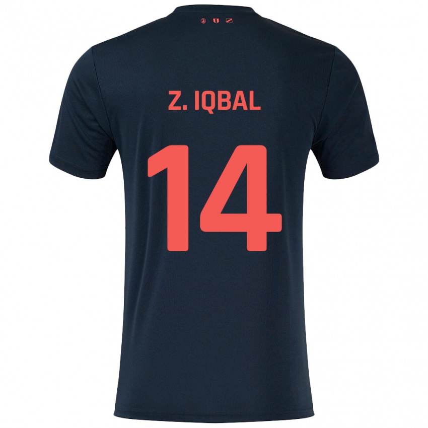 Niño Camiseta Zidane Iqbal #14 Negro Rojo 2ª Equipación 2024/25 La Camisa Argentina