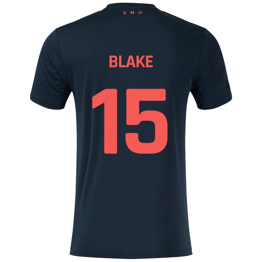 Niño Camiseta Adrian Blake #15 Negro Rojo 2ª Equipación 2024/25 La Camisa Argentina