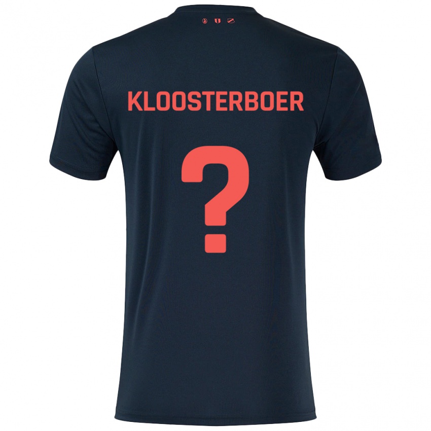 Niño Camiseta Per Kloosterboer #0 Negro Rojo 2ª Equipación 2024/25 La Camisa Argentina