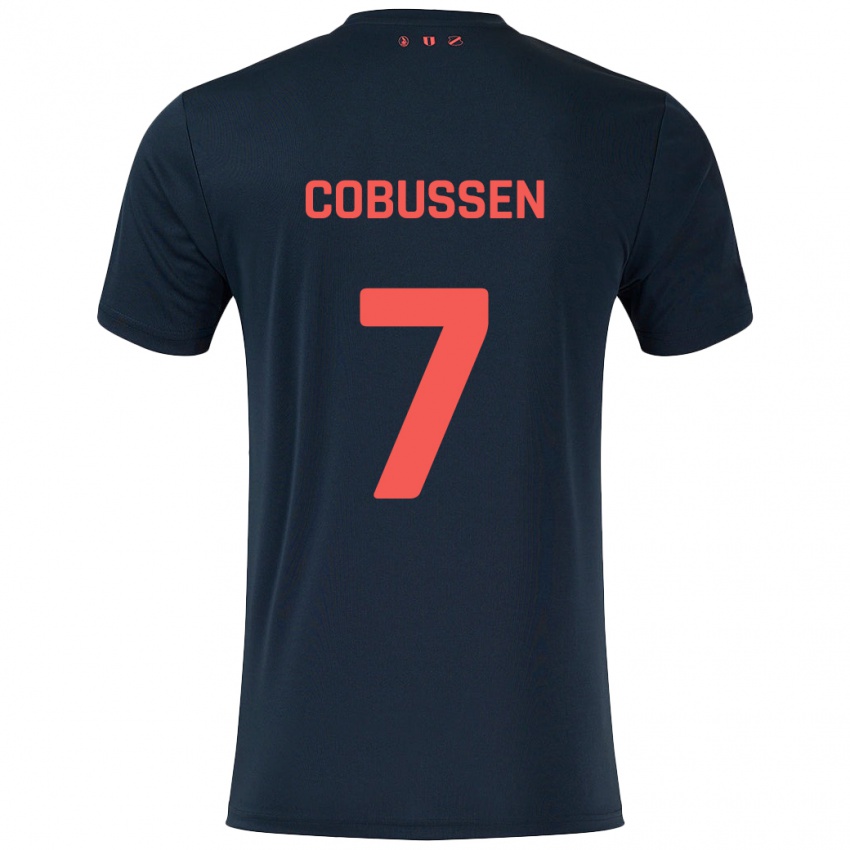 Niño Camiseta Sophie Cobussen #7 Negro Rojo 2ª Equipación 2024/25 La Camisa Argentina