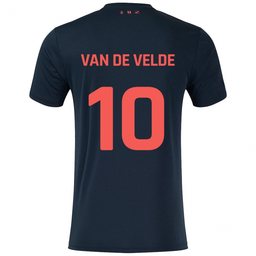 Niño Camiseta Senne Van De Velde #10 Negro Rojo 2ª Equipación 2024/25 La Camisa Argentina