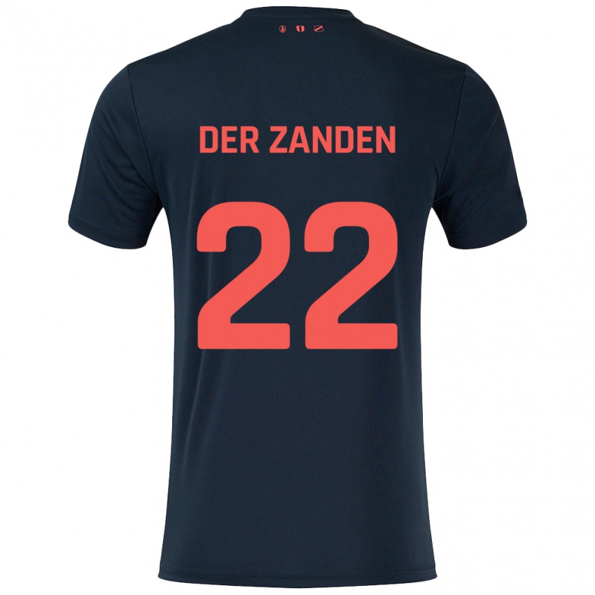 Niño Camiseta Iise Van Der Zanden #22 Negro Rojo 2ª Equipación 2024/25 La Camisa Argentina