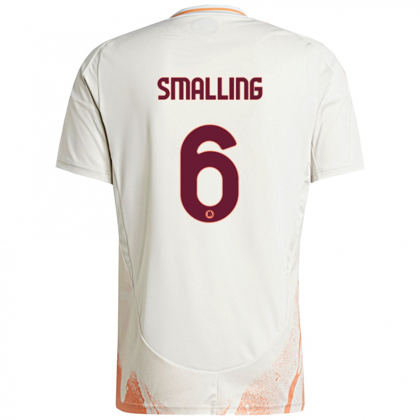 Niño Camiseta Chris Smalling #6 Crema Blanco Naranja 2ª Equipación 2024/25 La Camisa Argentina