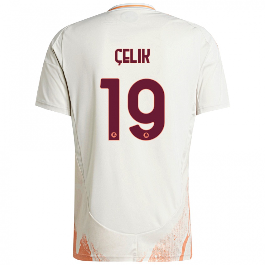 Niño Camiseta Zeki Celik #19 Crema Blanco Naranja 2ª Equipación 2024/25 La Camisa Argentina