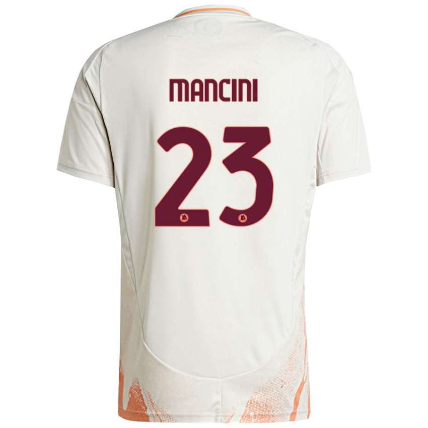 Niño Camiseta Gianluca Mancini #23 Crema Blanco Naranja 2ª Equipación 2024/25 La Camisa Argentina