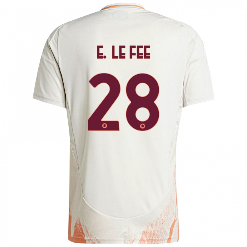 Niño Camiseta Enzo Le Fée #28 Crema Blanco Naranja 2ª Equipación 2024/25 La Camisa Argentina