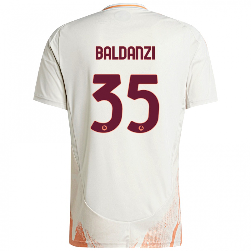 Niño Camiseta Tommaso Baldanzi #35 Crema Blanco Naranja 2ª Equipación 2024/25 La Camisa Argentina