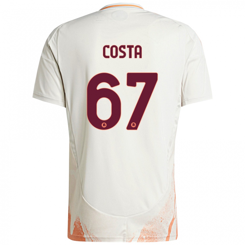 Niño Camiseta João Costa #67 Crema Blanco Naranja 2ª Equipación 2024/25 La Camisa Argentina