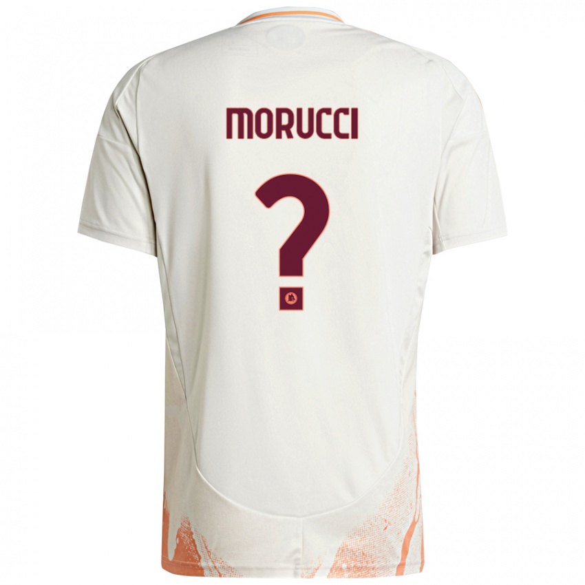 Niño Camiseta Edoardo Morucci #0 Crema Blanco Naranja 2ª Equipación 2024/25 La Camisa Argentina