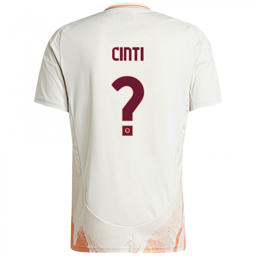 Niño Camiseta Valerio Cinti #0 Crema Blanco Naranja 2ª Equipación 2024/25 La Camisa Argentina