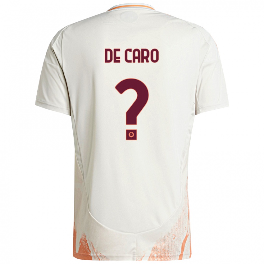 Niño Camiseta Lorenzo De Caro #0 Crema Blanco Naranja 2ª Equipación 2024/25 La Camisa Argentina