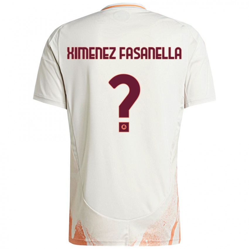 Niño Camiseta Rafael Ximenez Fasanella #0 Crema Blanco Naranja 2ª Equipación 2024/25 La Camisa Argentina