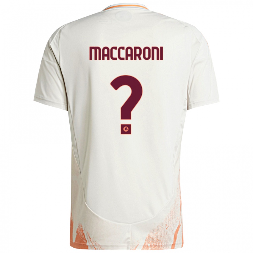 Niño Camiseta Valerio Maccaroni #0 Crema Blanco Naranja 2ª Equipación 2024/25 La Camisa Argentina