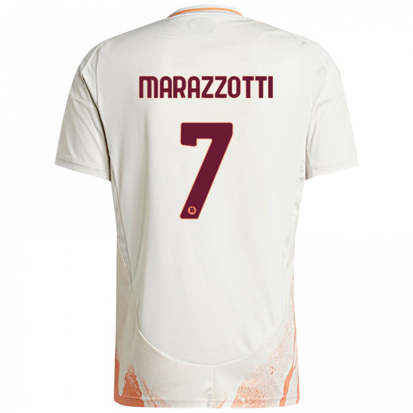 Niño Camiseta Fabrizio Marazzotti #7 Crema Blanco Naranja 2ª Equipación 2024/25 La Camisa Argentina