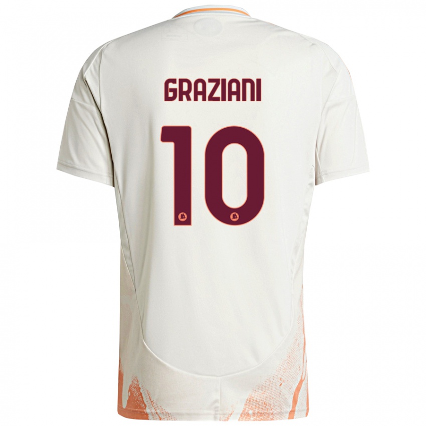 Niño Camiseta Leonardo Graziani #10 Crema Blanco Naranja 2ª Equipación 2024/25 La Camisa Argentina