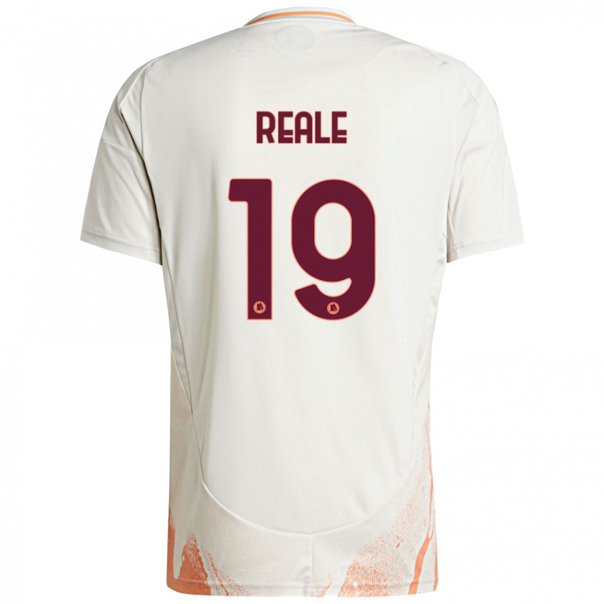 Niño Camiseta Filippo Reale #19 Crema Blanco Naranja 2ª Equipación 2024/25 La Camisa Argentina