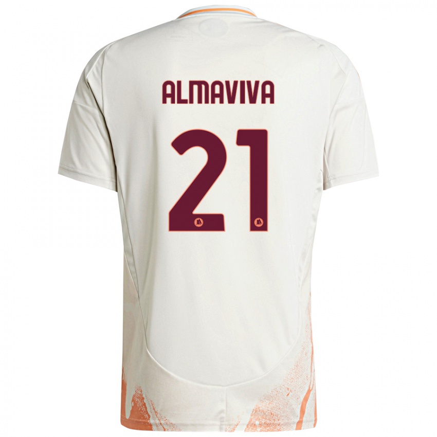 Niño Camiseta Mattia Almaviva #21 Crema Blanco Naranja 2ª Equipación 2024/25 La Camisa Argentina