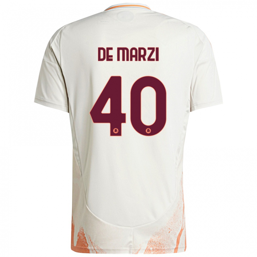 Niño Camiseta Giorgio De Marzi #40 Crema Blanco Naranja 2ª Equipación 2024/25 La Camisa Argentina