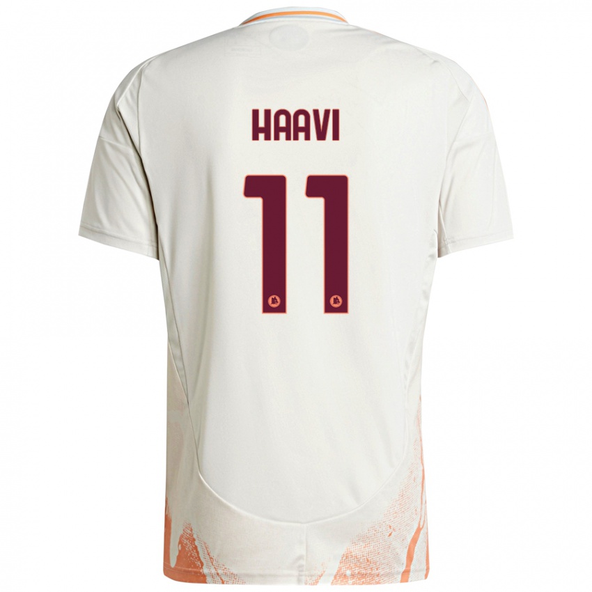 Niño Camiseta Emilie Haavi #11 Crema Blanco Naranja 2ª Equipación 2024/25 La Camisa Argentina