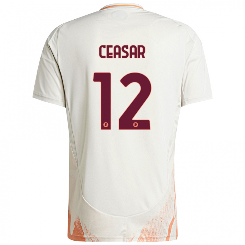 Niño Camiseta Camelia Ceasar #12 Crema Blanco Naranja 2ª Equipación 2024/25 La Camisa Argentina