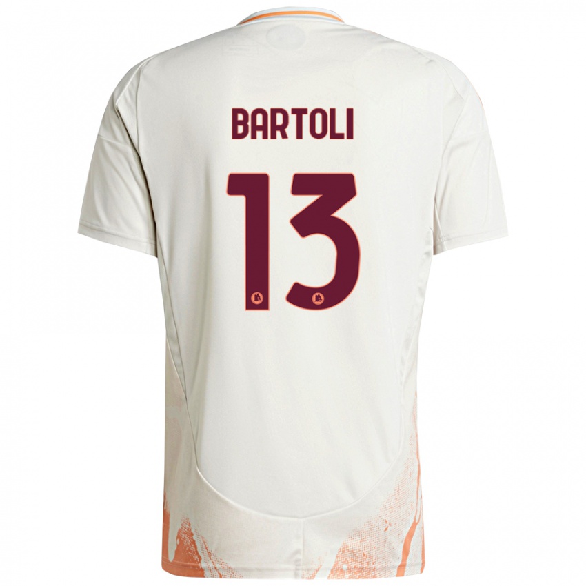 Niño Camiseta Elisa Bartoli #13 Crema Blanco Naranja 2ª Equipación 2024/25 La Camisa Argentina