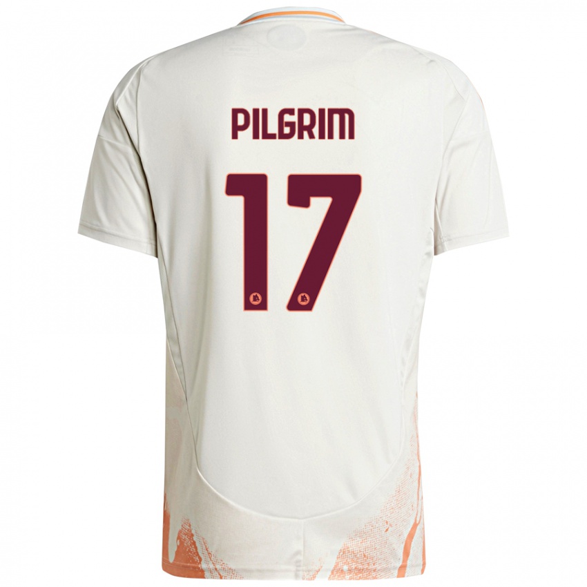 Niño Camiseta Alayah Pilgrim #17 Crema Blanco Naranja 2ª Equipación 2024/25 La Camisa Argentina