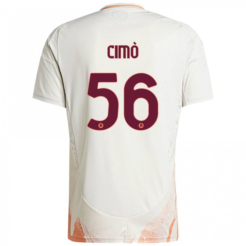 Niño Camiseta Giada Cimò #56 Crema Blanco Naranja 2ª Equipación 2024/25 La Camisa Argentina