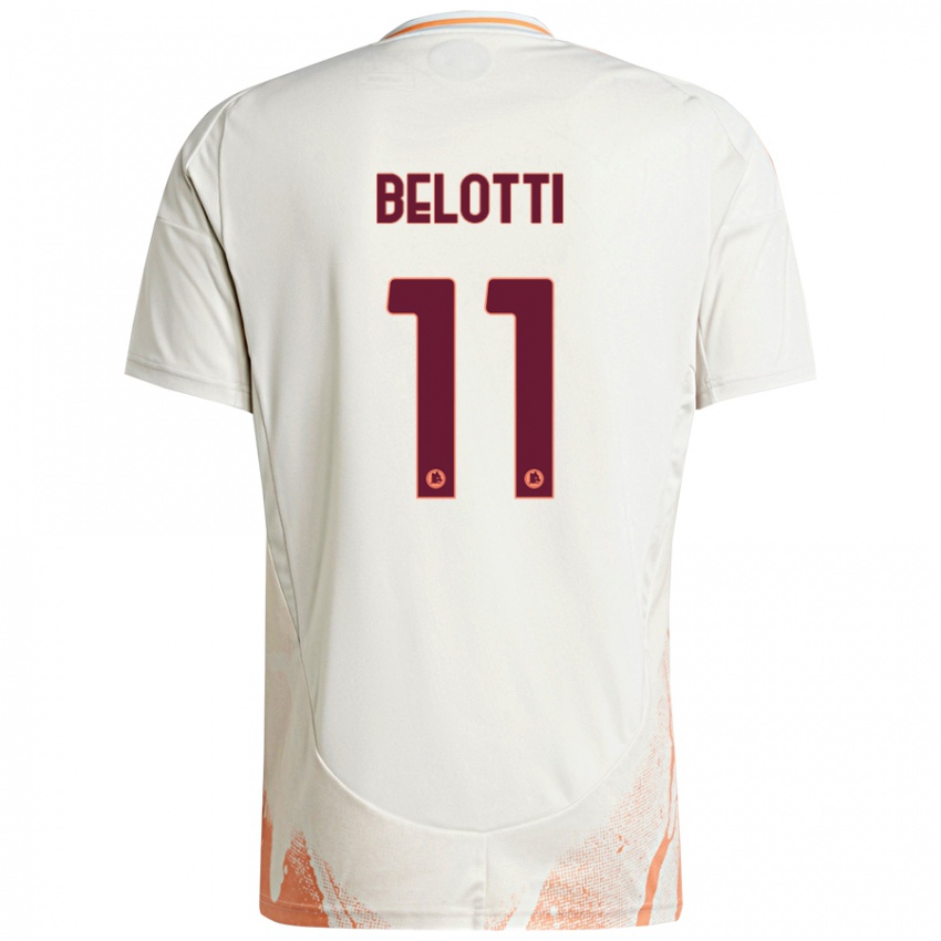 Niño Camiseta Andrea Belotti #11 Crema Blanco Naranja 2ª Equipación 2024/25 La Camisa Argentina