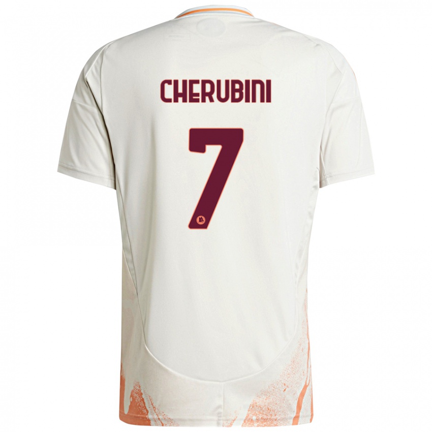 Niño Camiseta Luigi Cherubini #7 Crema Blanco Naranja 2ª Equipación 2024/25 La Camisa Argentina