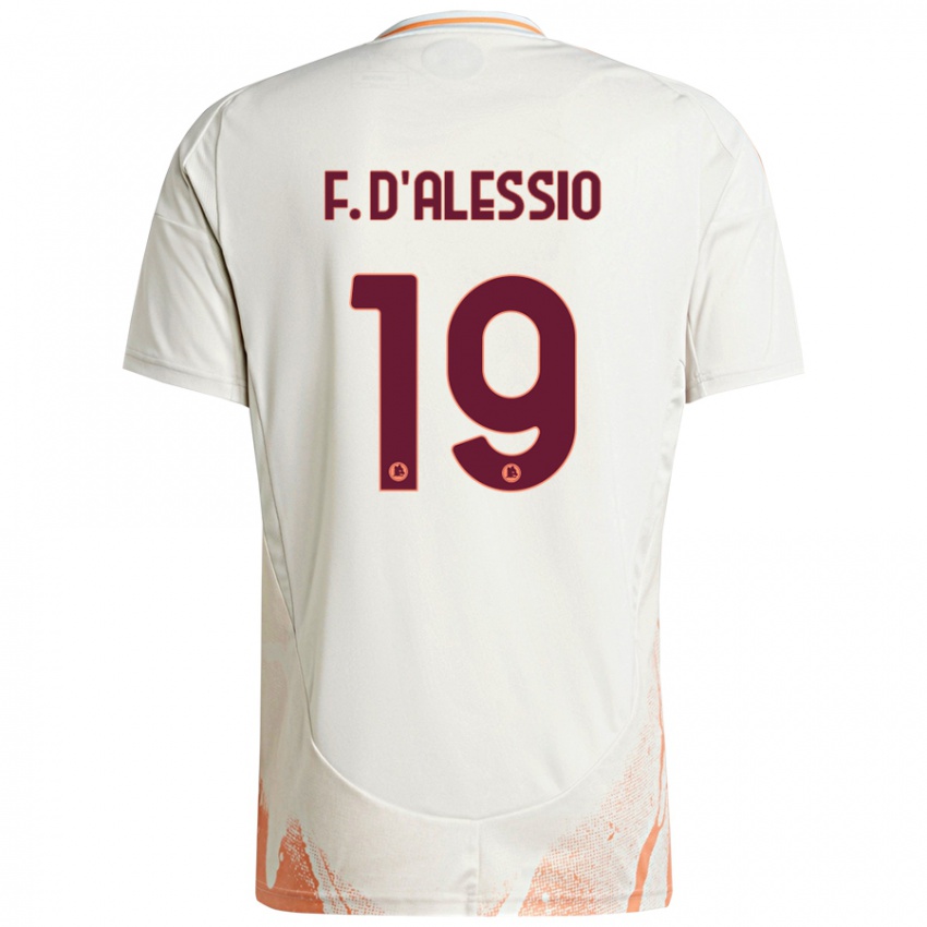 Niño Camiseta Francesco D'alessio #19 Crema Blanco Naranja 2ª Equipación 2024/25 La Camisa Argentina