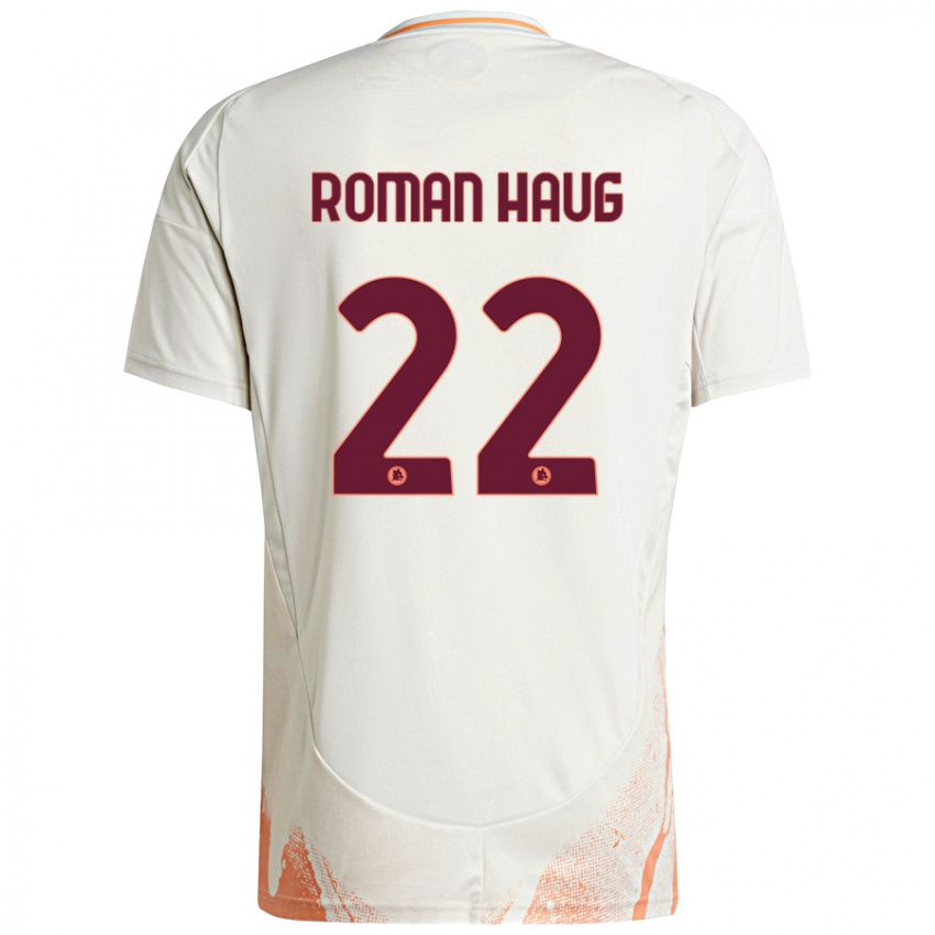 Niño Camiseta Sophie Roman Haug #22 Crema Blanco Naranja 2ª Equipación 2024/25 La Camisa Argentina