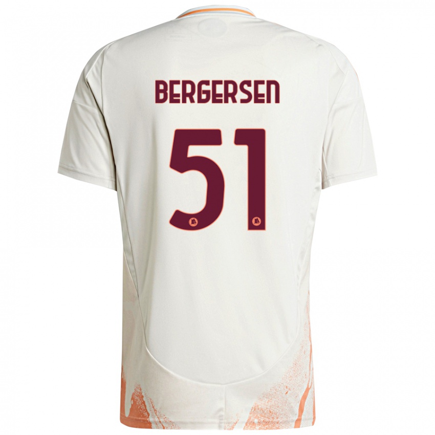 Niño Camiseta Mina Bergersen #51 Crema Blanco Naranja 2ª Equipación 2024/25 La Camisa Argentina