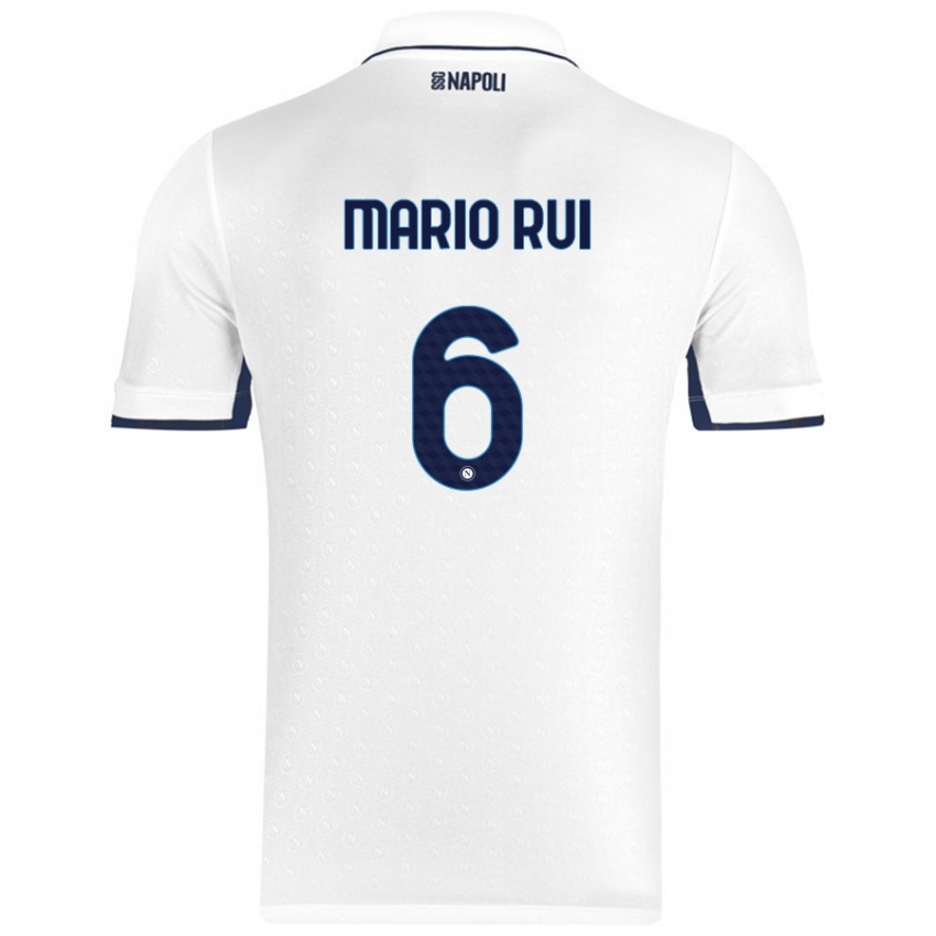 Niño Camiseta Mario Rui #6 Blanco Azul Real 2ª Equipación 2024/25 La Camisa Argentina