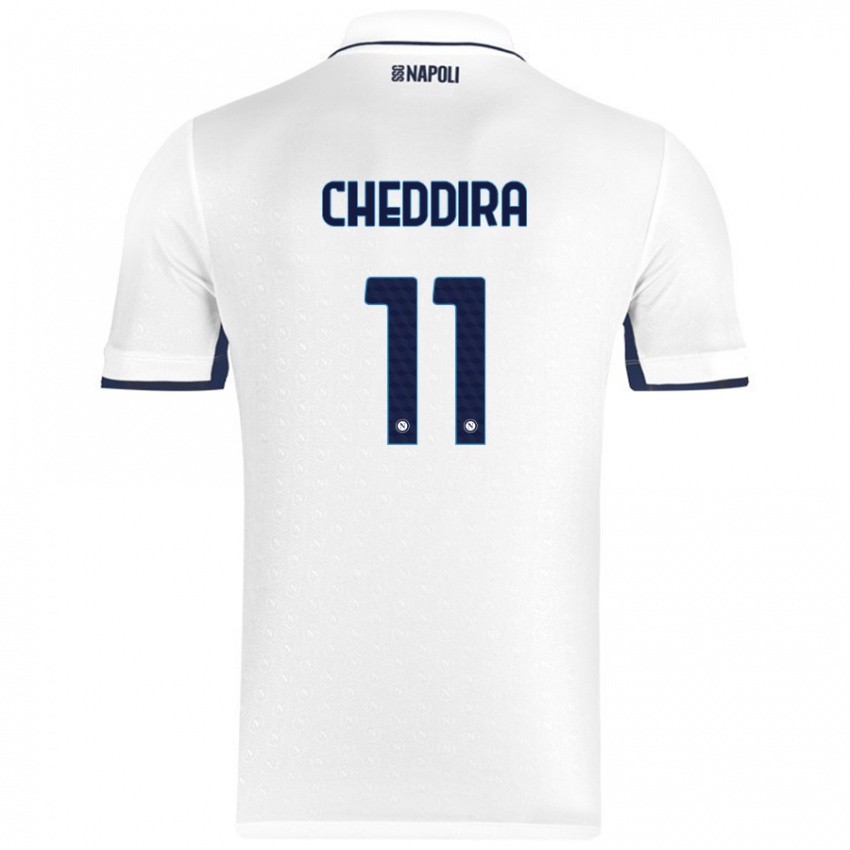 Niño Camiseta Walid Cheddira #11 Blanco Azul Real 2ª Equipación 2024/25 La Camisa Argentina