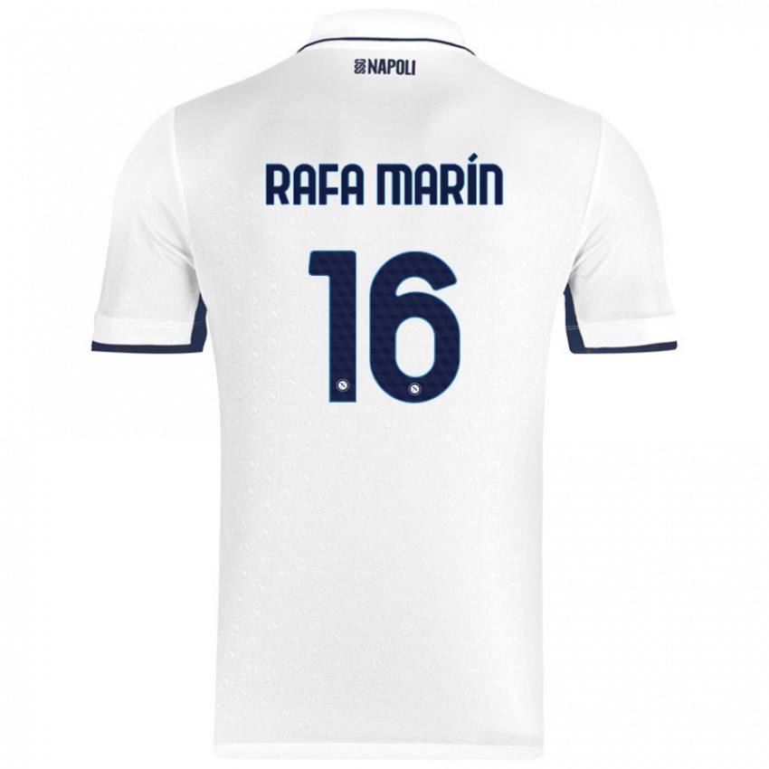 Niño Camiseta Rafa Marín #16 Blanco Azul Real 2ª Equipación 2024/25 La Camisa Argentina