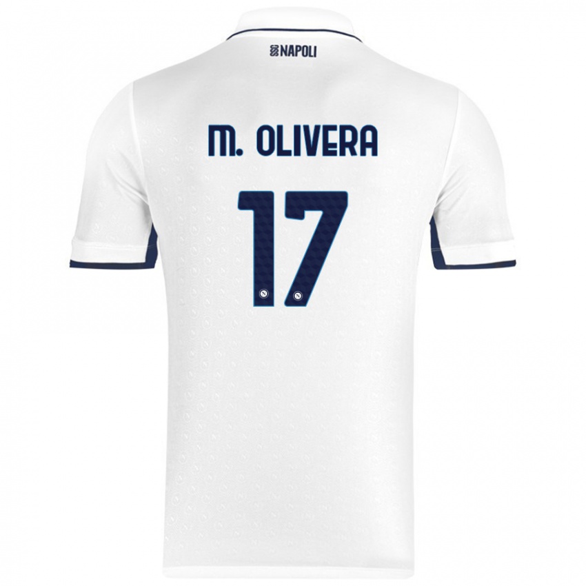 Niño Camiseta Mathias Olivera #17 Blanco Azul Real 2ª Equipación 2024/25 La Camisa Argentina