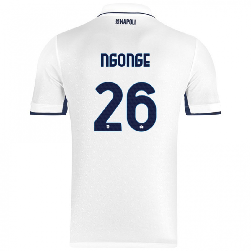 Niño Camiseta Cyril Ngonge #26 Blanco Azul Real 2ª Equipación 2024/25 La Camisa Argentina