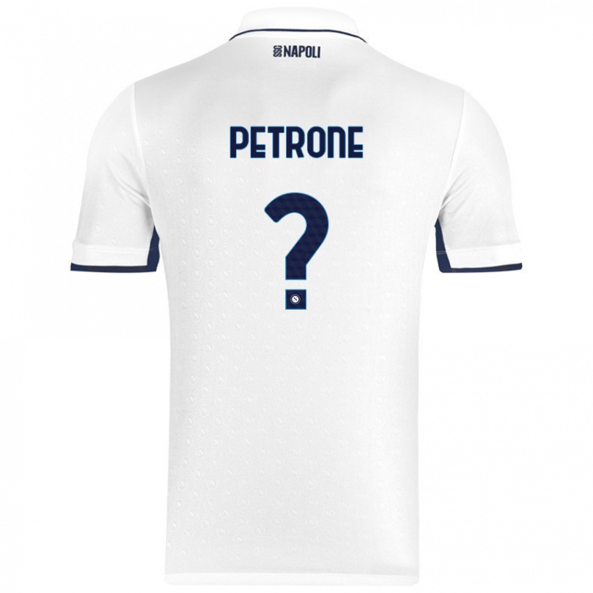 Niño Camiseta Andrea Petrone #0 Blanco Azul Real 2ª Equipación 2024/25 La Camisa Argentina